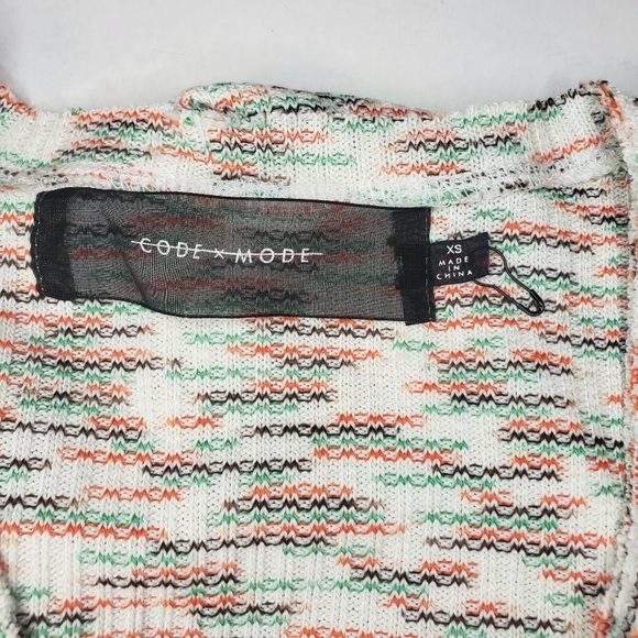 Long Sleeve High Low Space Dye V Neck Sweater - Picture 8 of 14